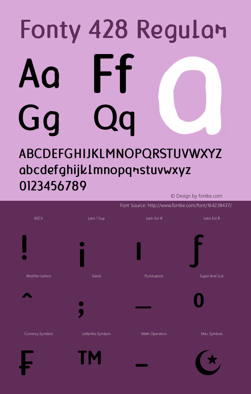 Fonty 428 1.0 Font Sample