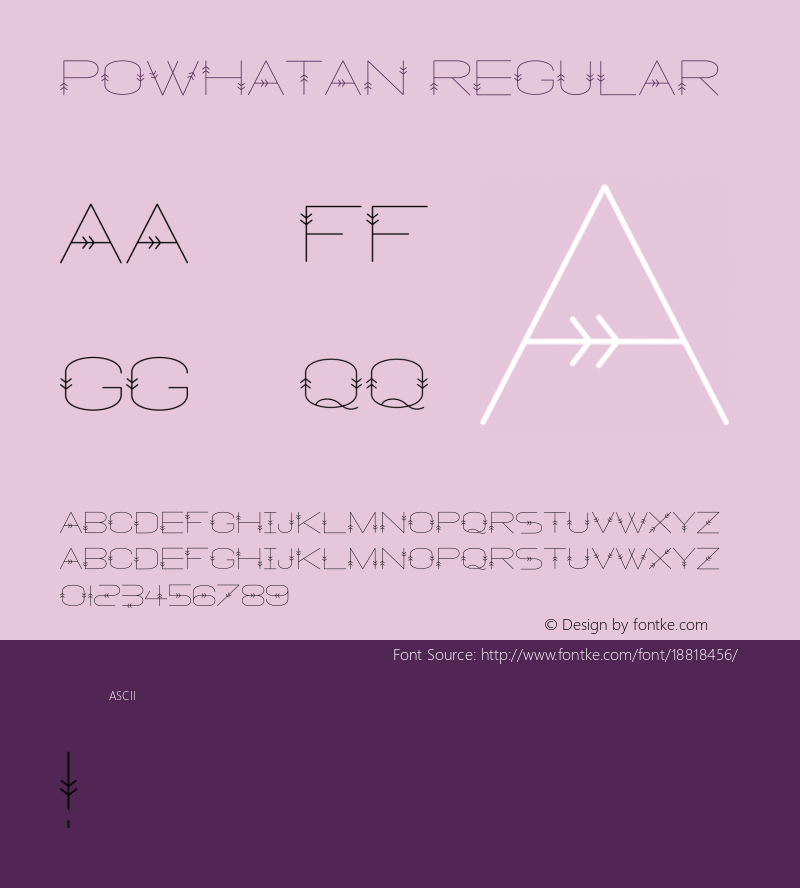 Powhatan Regular Version 1.007;Fontself Maker 1.0.8 Font Sample