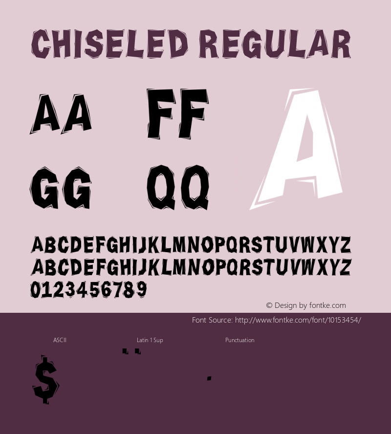 Chiseled Regular 1.0 2005-08-30 Font Sample