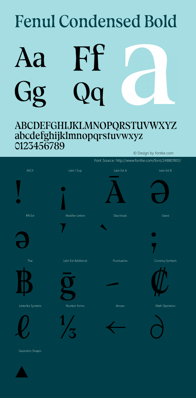 Fenul Condensed Bold Version 1.000;Glyphs 3.2 (3221)图片样张