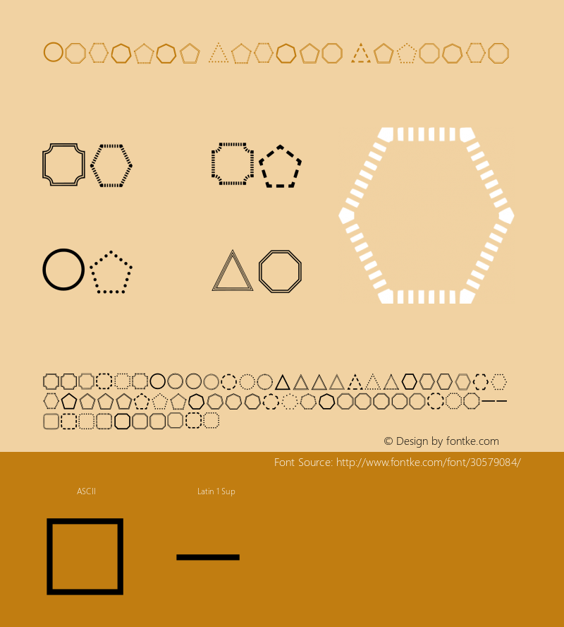 Graphic Shapes Regular Version 001.001 Font Sample