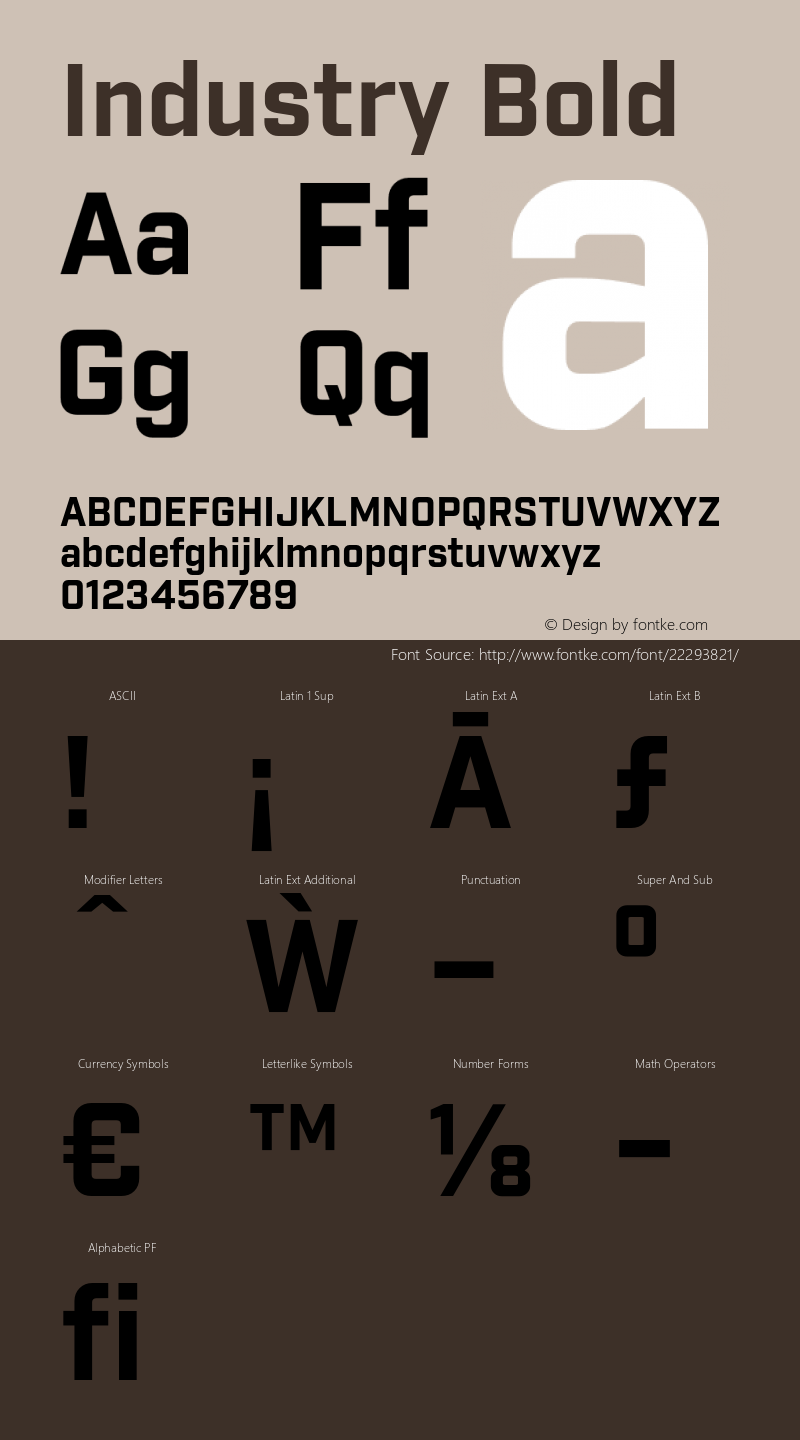 Industry-Bold Version 1.000;PS 001.001;hotconv 1.0.56 Font Sample