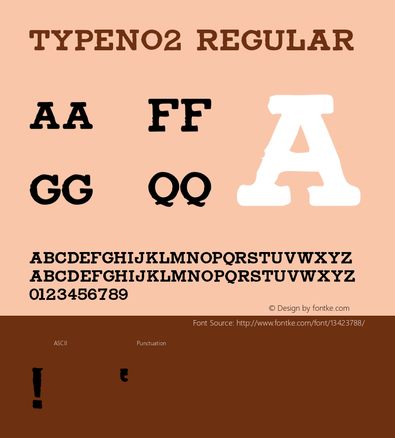 TypeNo2 Regular 001.000 Font Sample