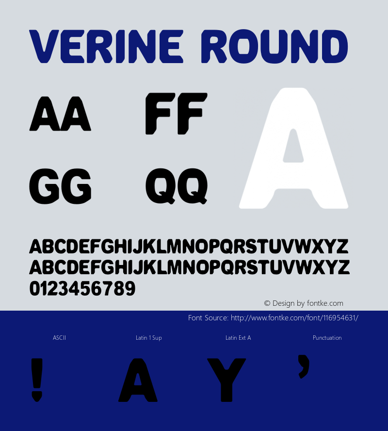 Verine Round Version 1.001;Fontself Maker 3.5.4 Font Sample