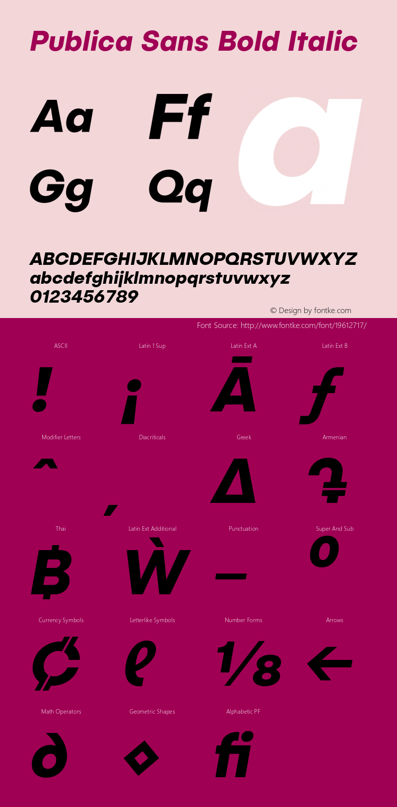 Publica Sans Italic Bold Version 1.000;PS 001.000;hotconv 1.0.88;makeotf.lib2.5.64775 Font Sample