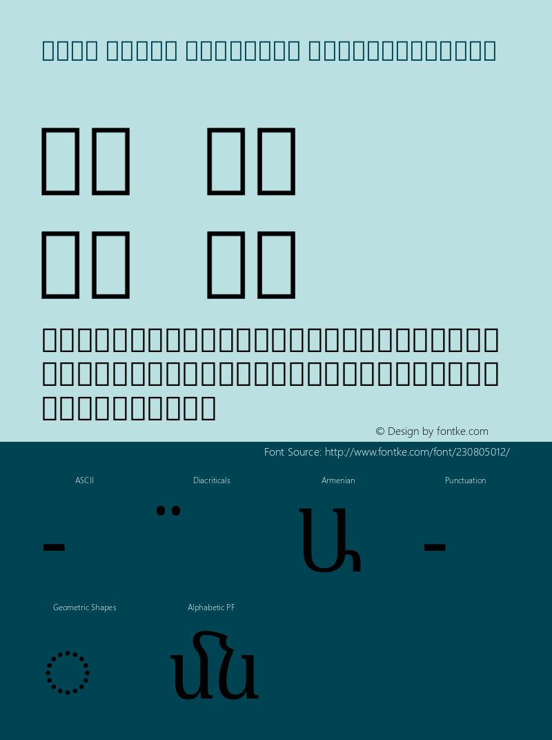 Noto Serif Armenian SemiCondensed Version 2.005图片样张