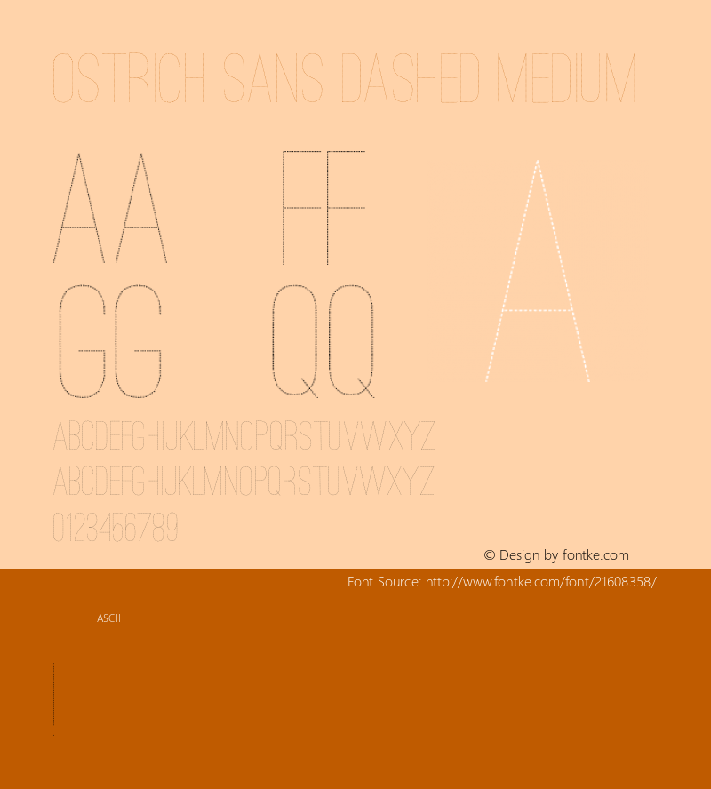 OstrichSansDashed Version 1.0 Font Sample