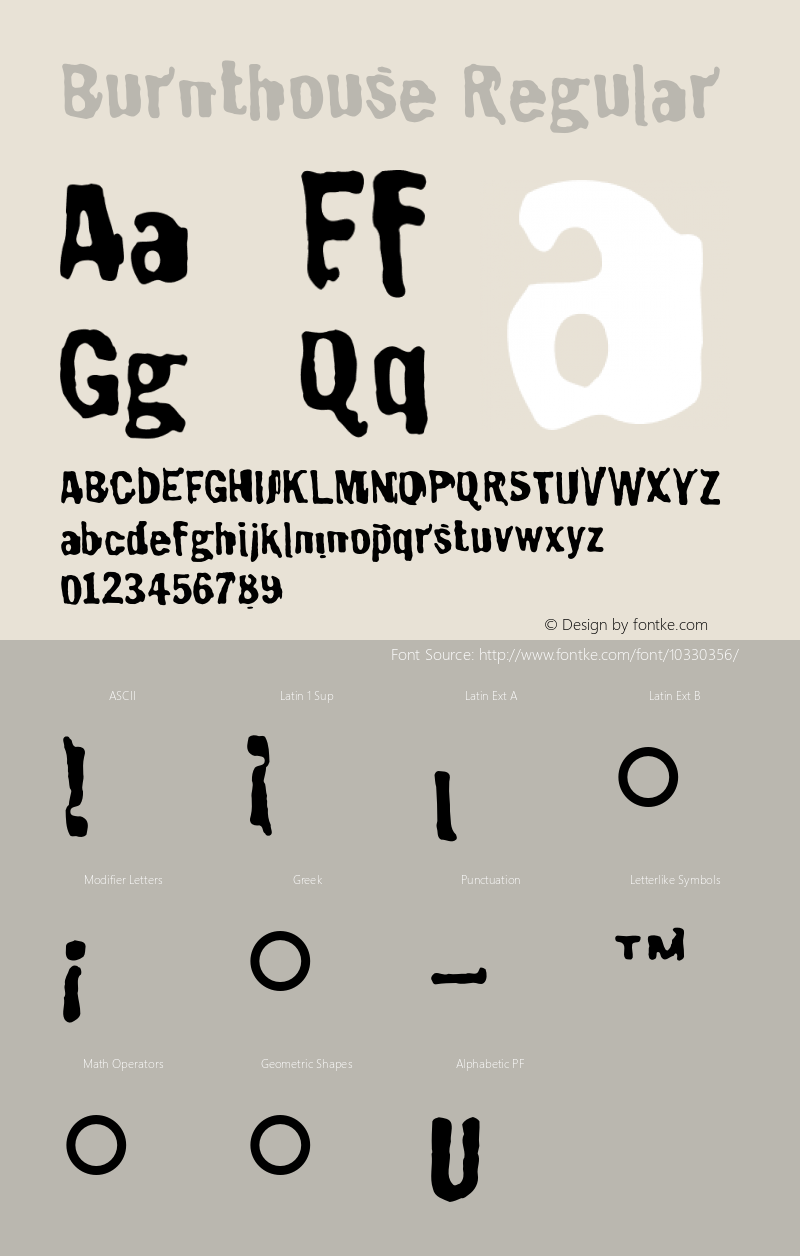 Burnthouse Regular 001.000 Font Sample