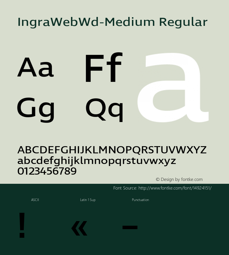 IngraWebWd-Medium Regular Version 1.001;PS 001.001;hotconv 1.0.70;makeotf.lib2.5.58329 Font Sample