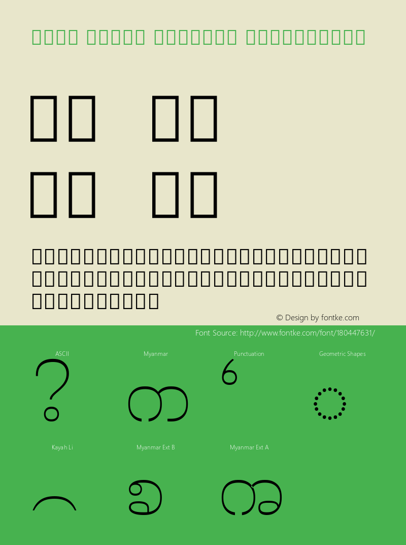 Noto Serif Myanmar ExtraLight Version 2.001; ttfautohint (v1.8.4) -l 8 -r 50 -G 200 -x 14 -D mymr -f none -a qsq -X 