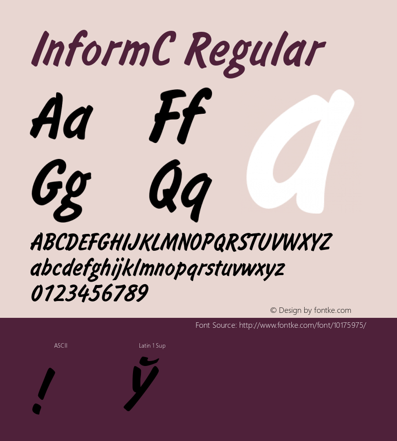 InformC Regular 001.000 Font Sample