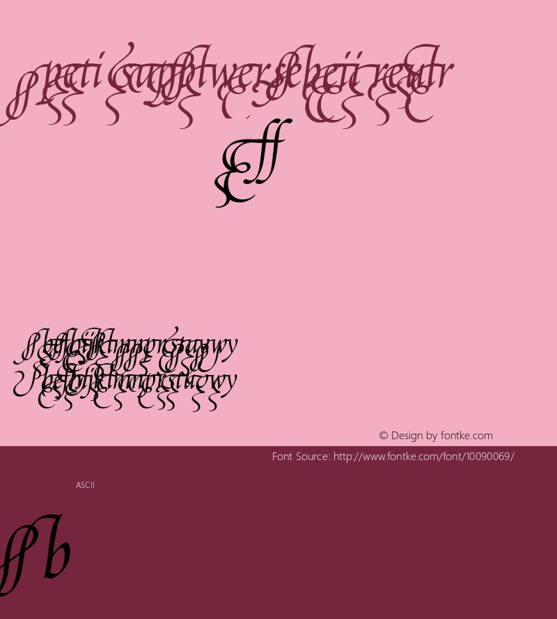 Poetica SuppLowercaseBegII Regular V.1.0 Font Sample