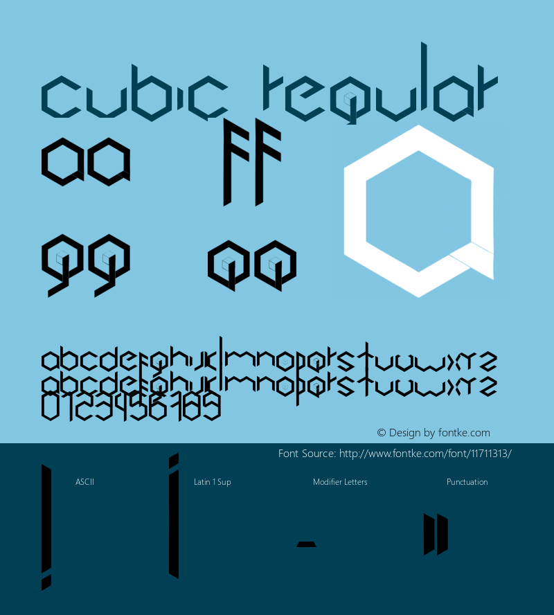 Cubic Regular Version 001.000 Font Sample