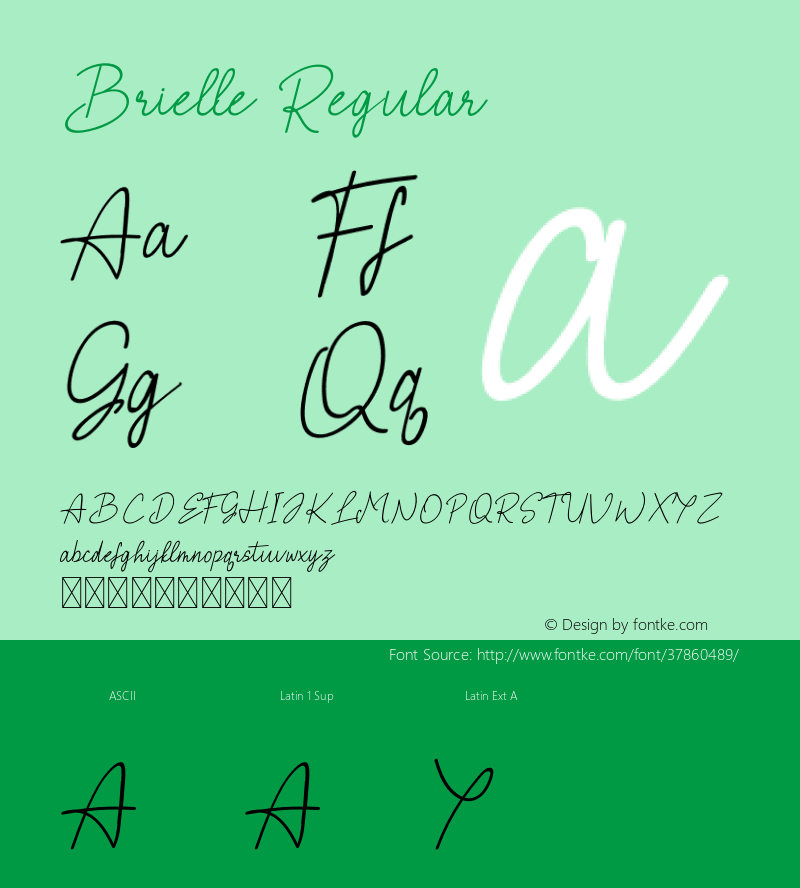 BrielleRegular Version 1.005;Fontself Maker 3.3.0 Font Sample