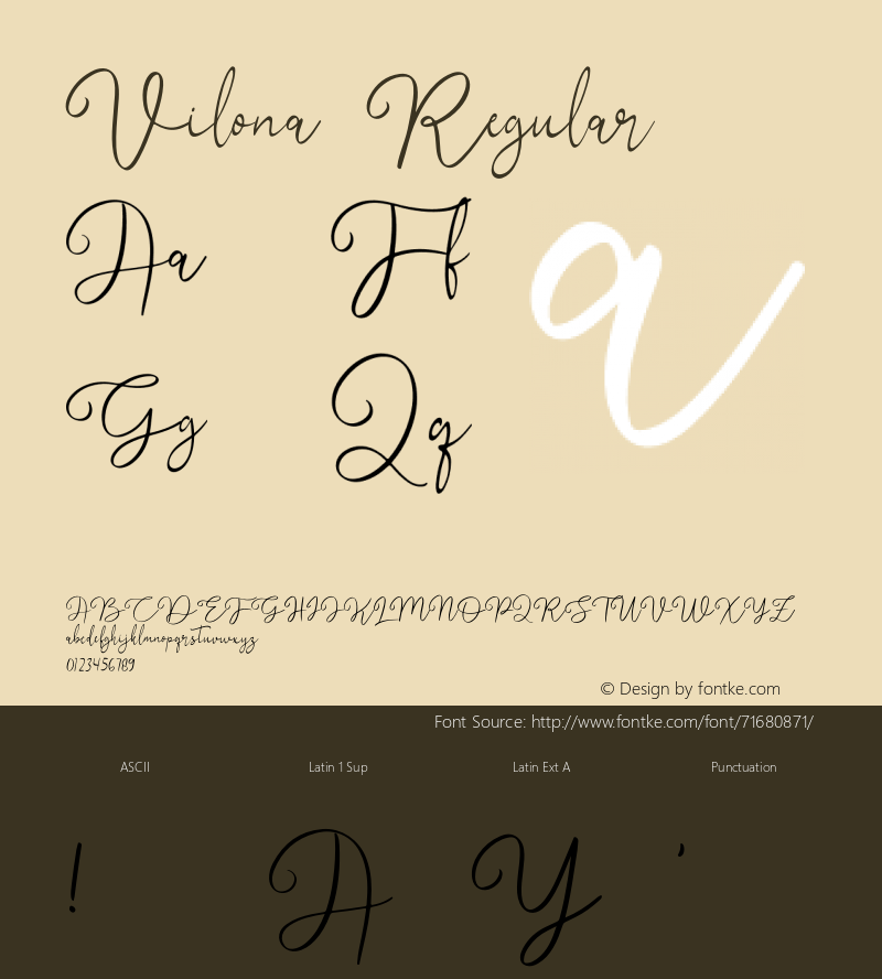 Vilona Version 1.002;Fontself Maker 3.5.1 Font Sample