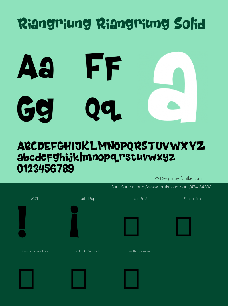 Riangriung Version 1.00 Font Sample