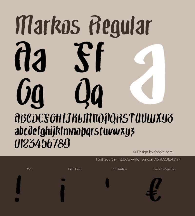 Markos Medium Version 001.000 Font Sample