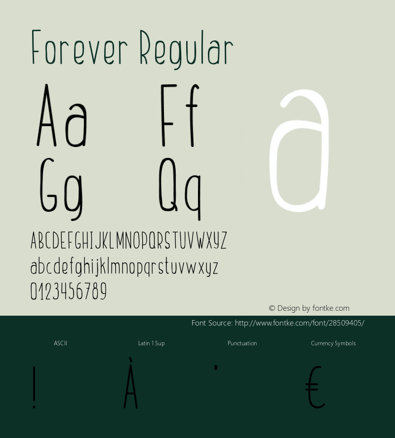 Forever Version 1.002;Fontself Maker 3.0.1 Font Sample