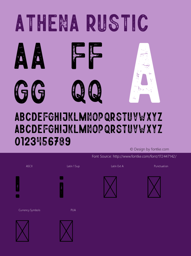 Athena Rustic Version 1.017;Fontself Maker 3.5.7图片样张