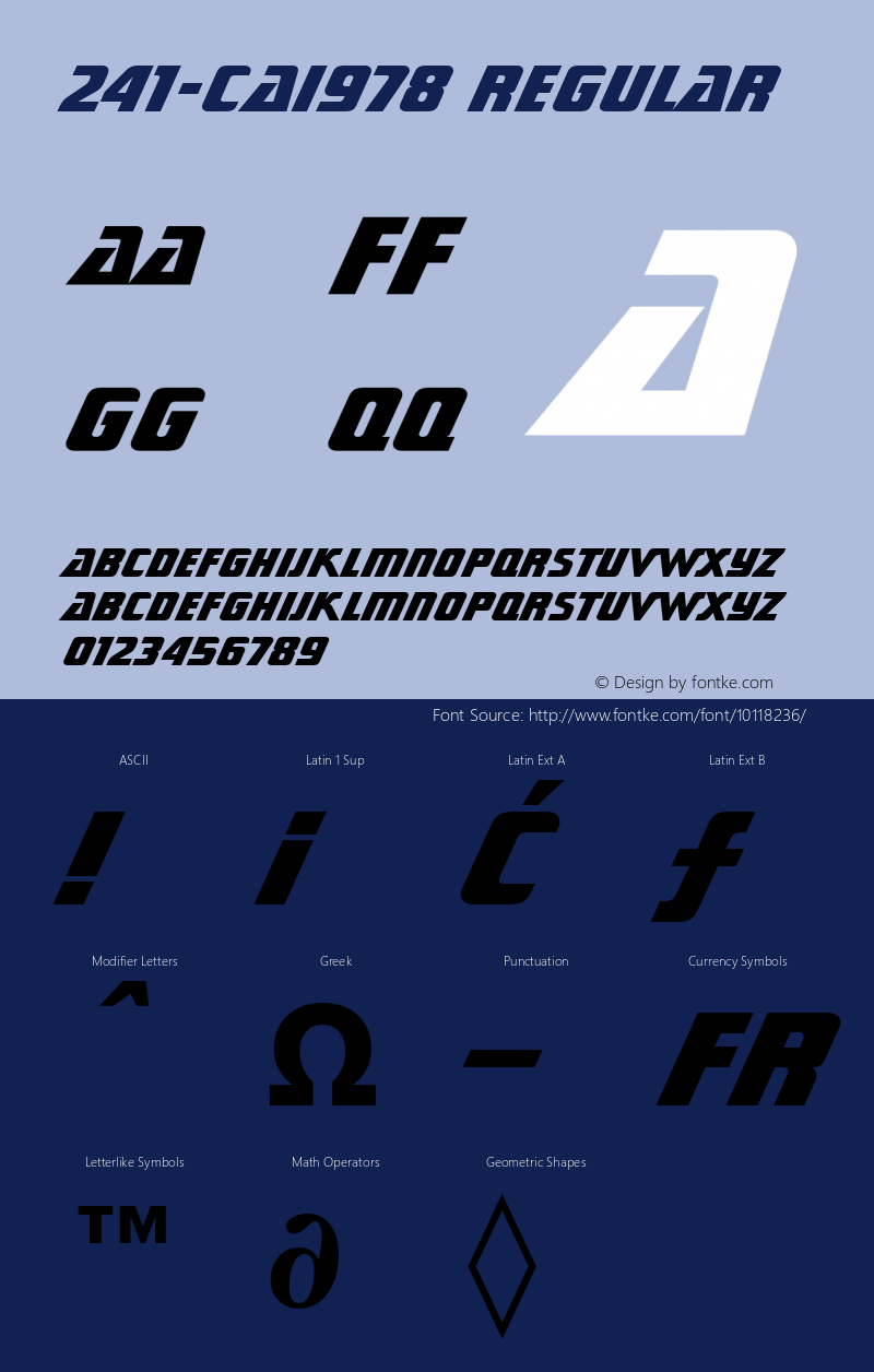 241-CAI978 Regular Version 1.00 October 19, 1995, initial release Font Sample