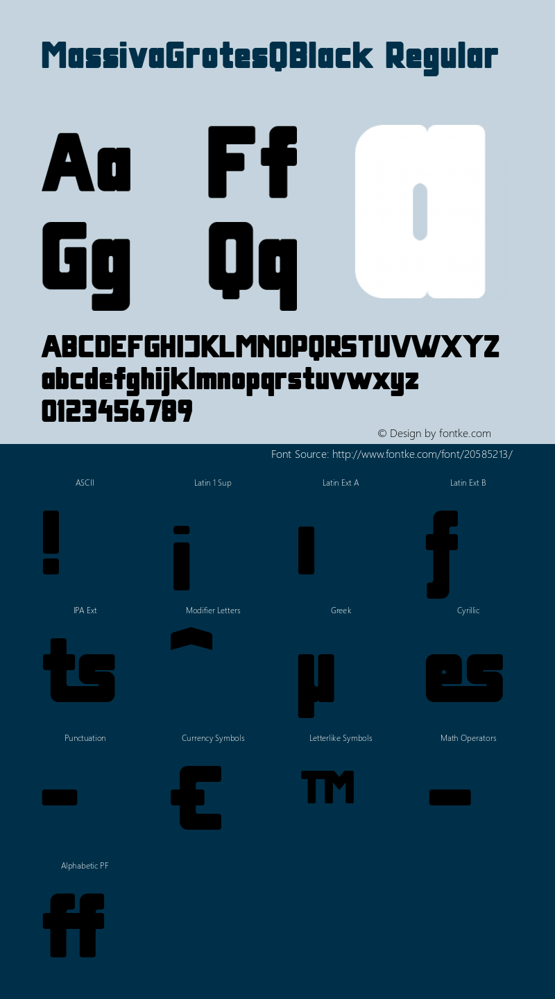 MassivaGrotesQBlack Version 1.000 Font Sample