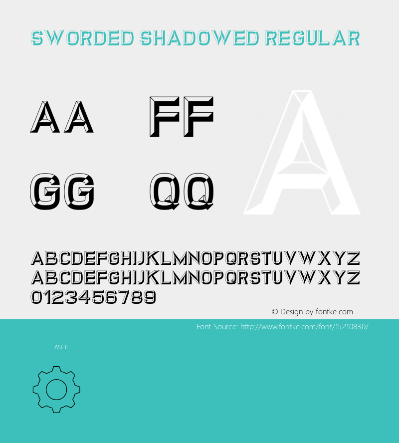 Sworded-Shadowed Regular Version 1.000;com.myfonts.easy.fabulousrice.sworded.shadowed.wfkit2.version.4oAW Font Sample