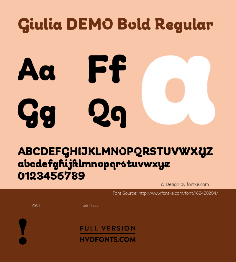 Giulia DEMO Bold Version 1.000;PS 001.000;hotconv 1.0.88;makeotf.lib2.5.64775 Font Sample