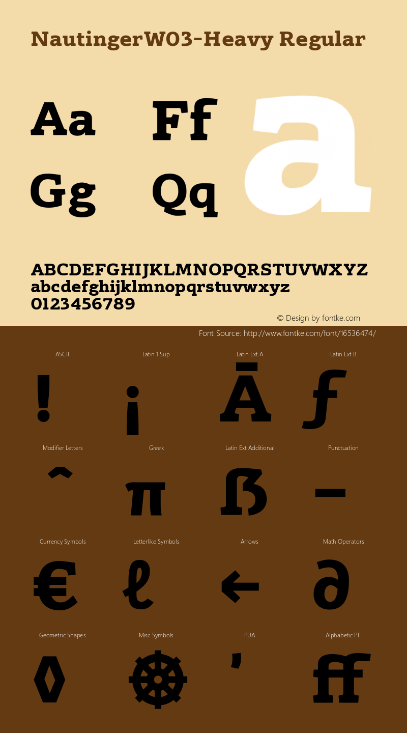 NautingerW03-Heavy Regular Version 1.00 Font Sample