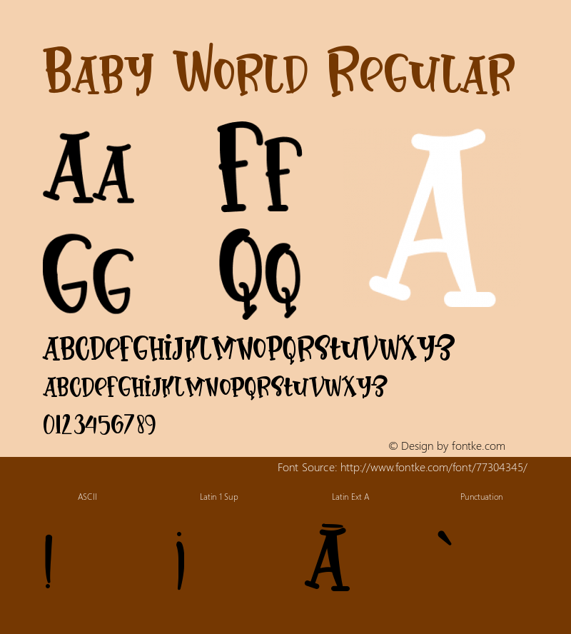 Baby World Version 1.001;Fontself Maker 3.5.1 Font Sample