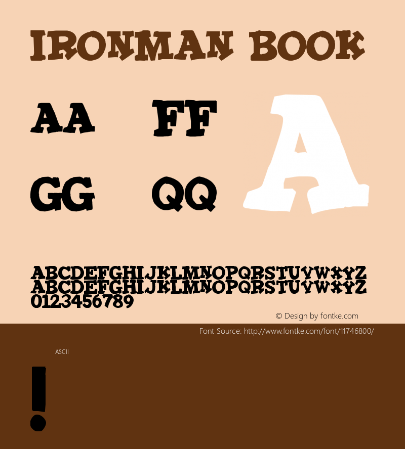 IronMan Book Version 2 Font Sample