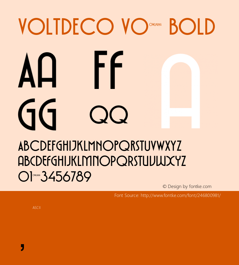 VOLTDECOV02-Bold Version 1.000图片样张