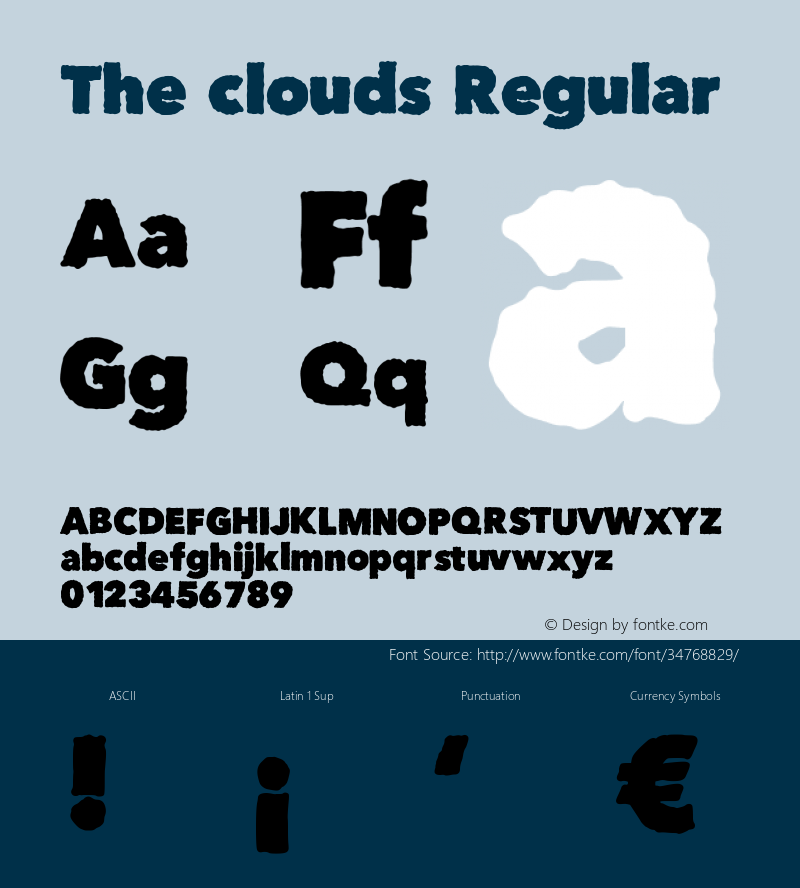 Theclouds Version 1.000;PS 001.001;hotconv 1.0.56 Font Sample