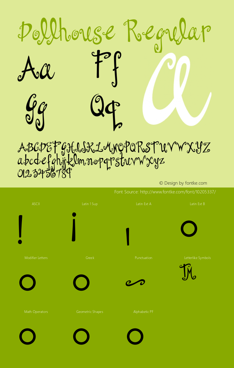 Dollhouse Regular 001.000 Font Sample