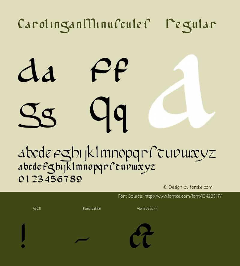 CarolinganMinuscules Regular Version 001.000 Font Sample