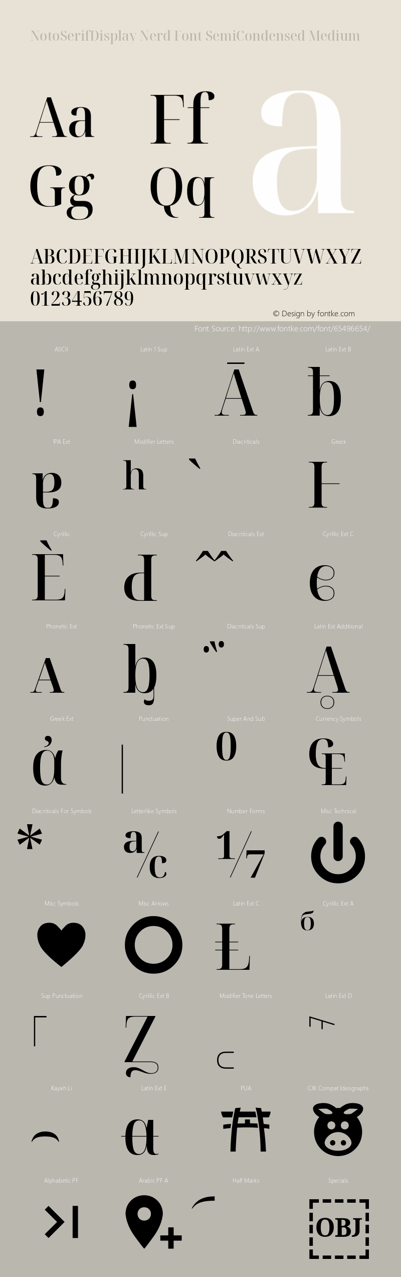 Noto Serif Display SemiCondensed Medium Nerd Font Complete Version 2.000;GOOG;noto-source:20170915:90ef993387c0; ttfautohint (v1.7) Font Sample