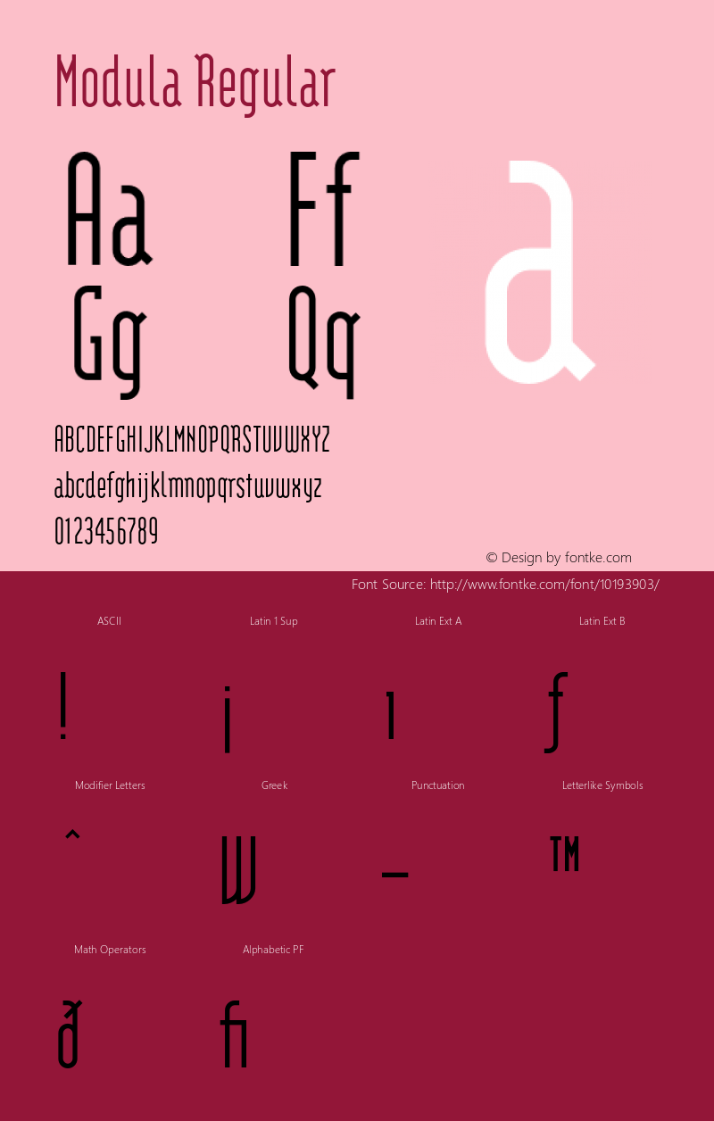 Modula Regular 001.001 Font Sample