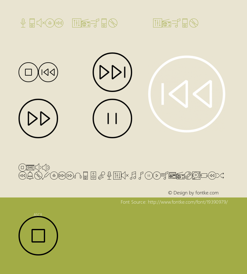 linea-music-10 Version 1.0 Font Sample