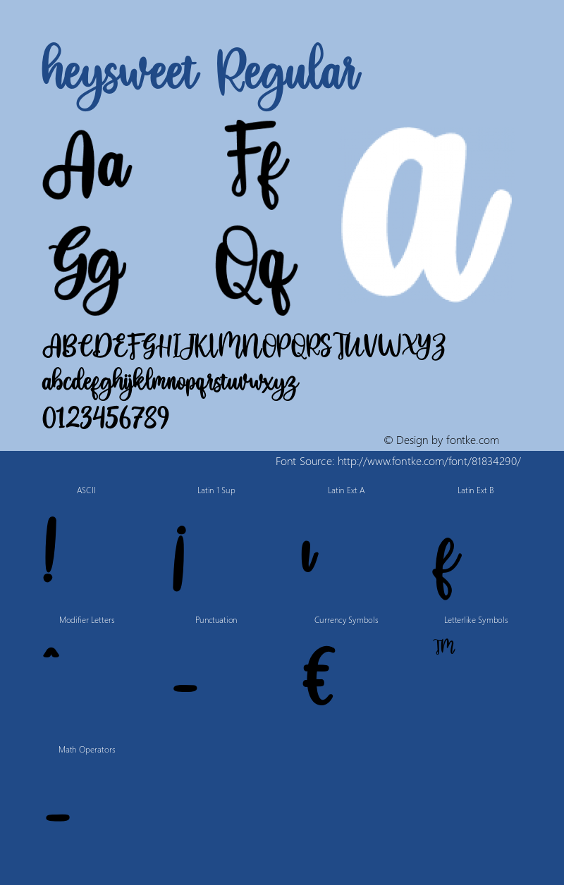 heysweet 1.000 Font Sample