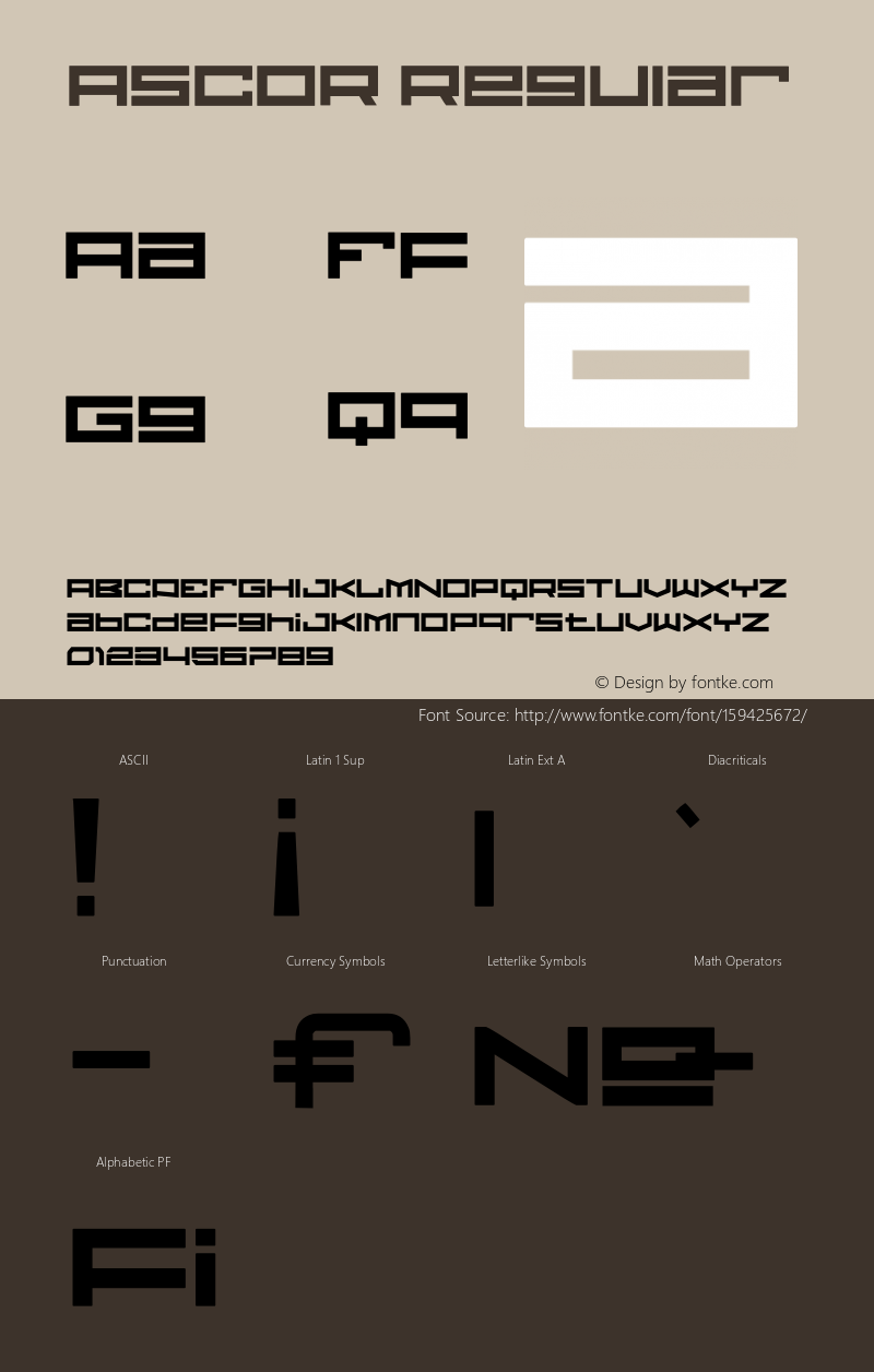 ASCOR Version 1.00;May 26, 2021;FontCreator 13.0.0.2683 32-bit Font Sample