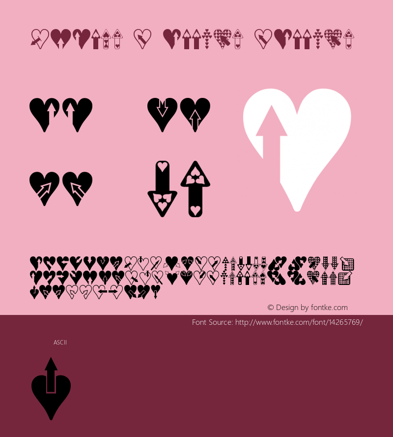 Hearts n Arrows nArrows Version 1.0 - January 2008 - Font Sample