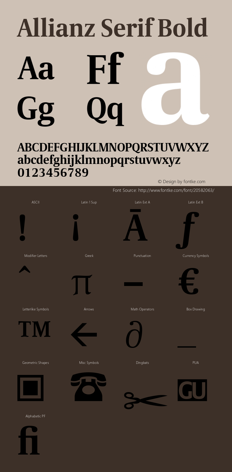 Allianz Serif Bold Version 1.20 Font Sample