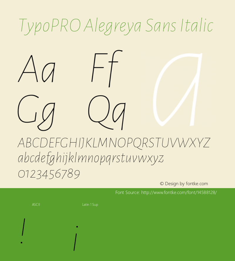 TypoPRO Alegreya Sans Italic Version 1.000;PS 001.000;hotconv 1.0.70;makeotf.lib2.5.58329 DEVELOPMENT Font Sample