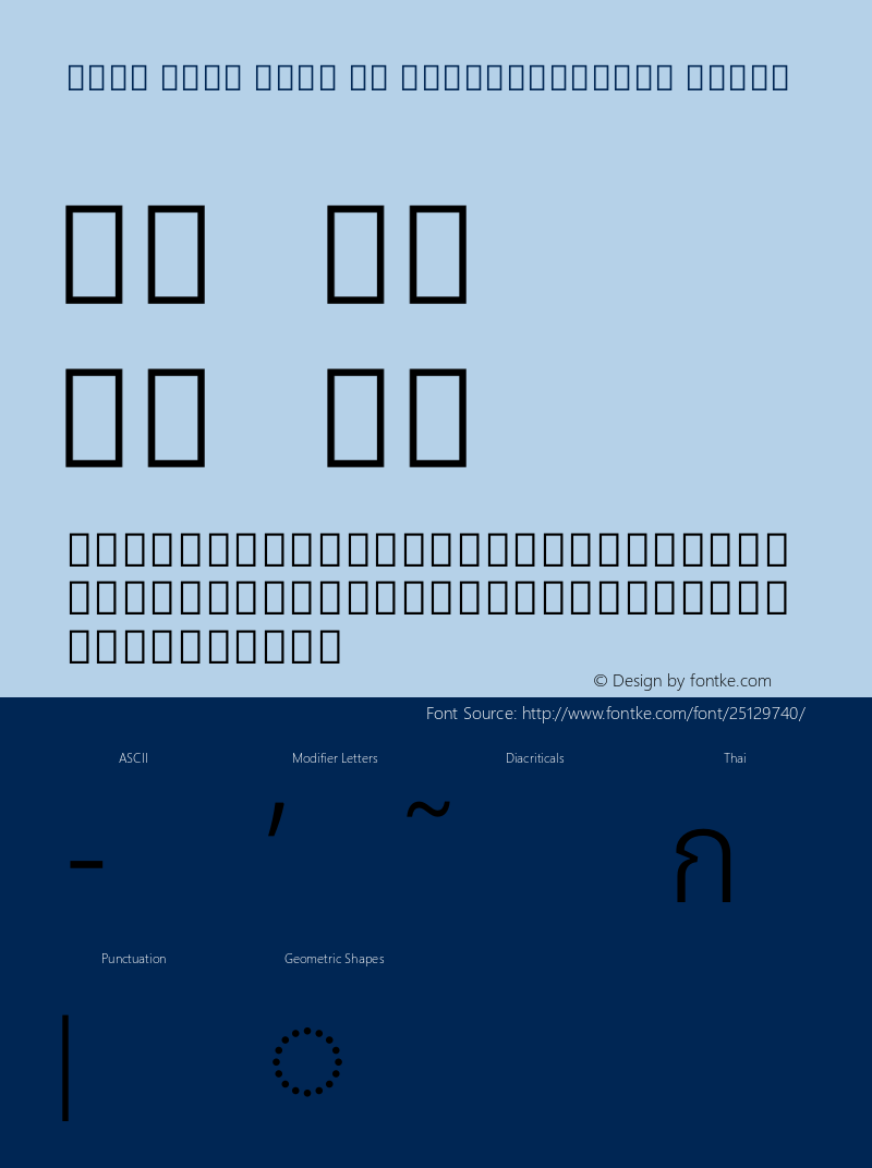 Noto Sans Thai UI SemiCondensed Light Version 2.000 Font Sample