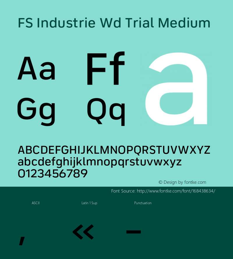 FS Industrie Wd Trial Medium Version 1.002;PS 001.002;hotconv 1.0.88;makeotf.lib2.5.64775图片样张