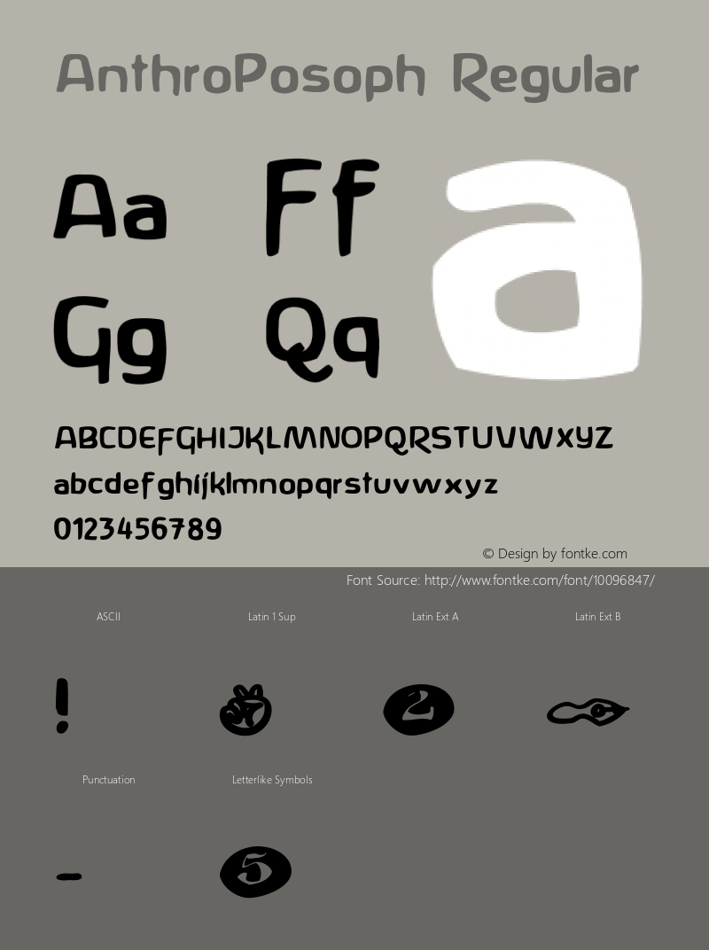 AnthroPosoph Regular 1.0 Font Sample