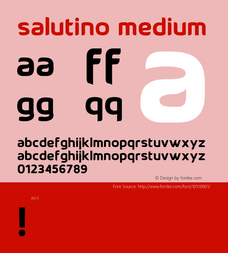 Salutino Medium Version 001.000 Font Sample