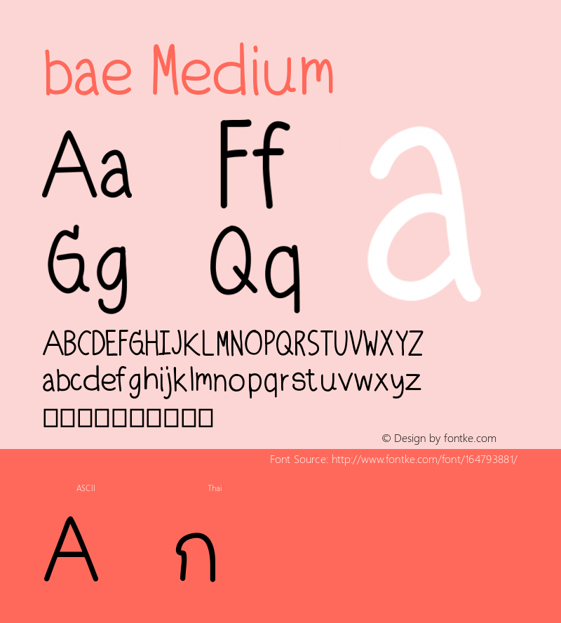 bae Version 001.000 Font Sample