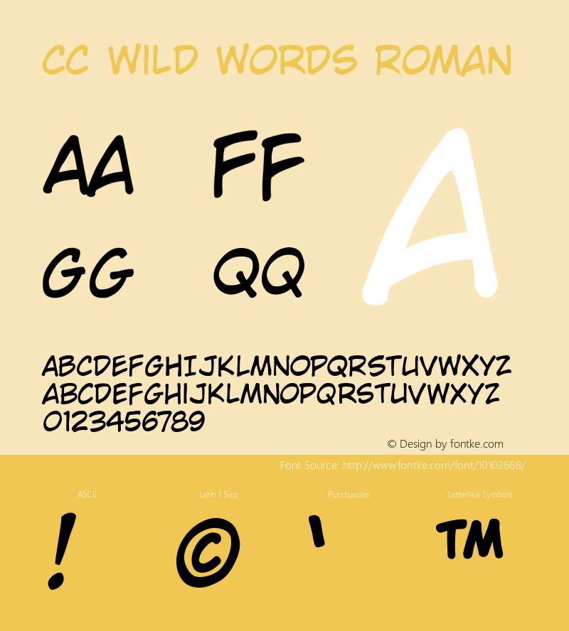 CC Wild Words Roman 001.000 Font Sample