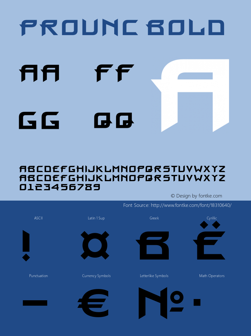 ProunC Bold OTF 1.0;PS 001.000;Core 116;AOCW 1.0 161 Font Sample