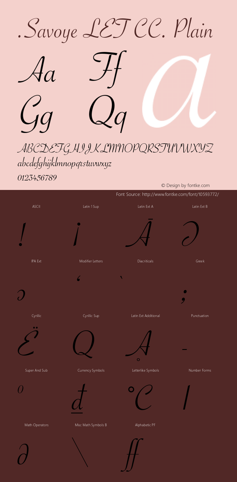 .Savoye LET CC. Plain 10.0d1e1 Font Sample